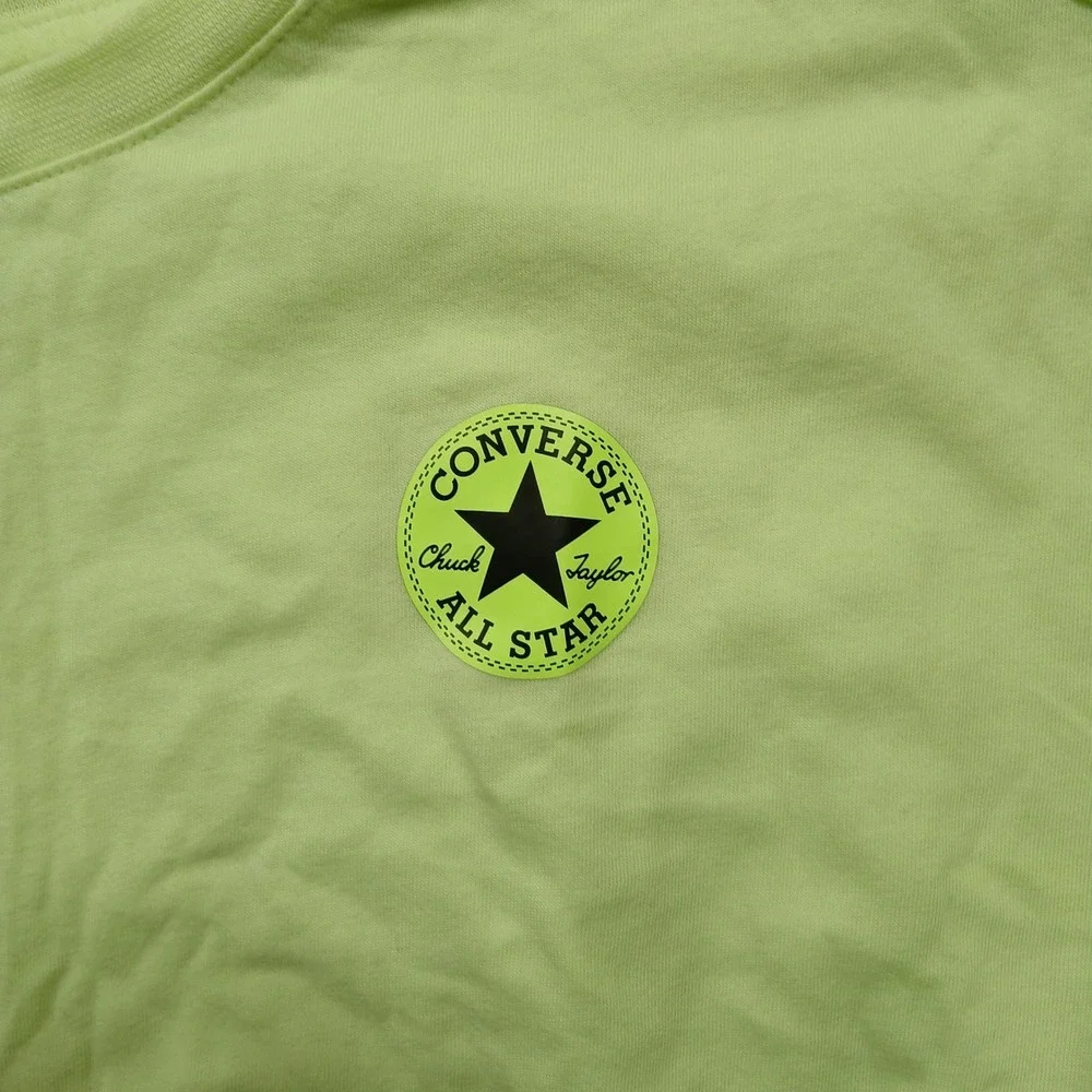 Converse Girls Crop Tee Lot of 2 Size M 10–12‎ Pink Green All Star
